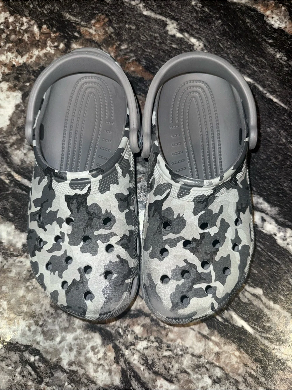 Kids' Camo Comfort Slip-On Shoes - Gray Camo